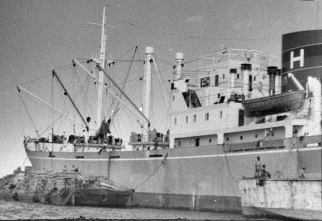 Off shore loading of lumber onto to a ship